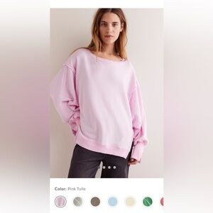 We The Free Light Pink Knit Sweatshirt